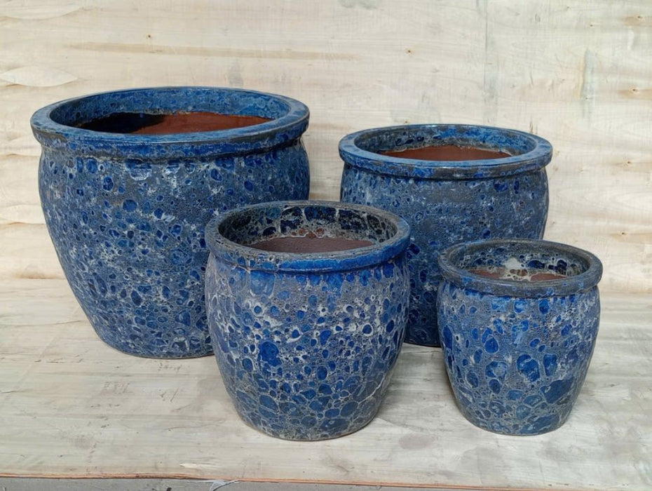 Ceramic Pot CAPPL-1066 Angkor Blue (S/4)