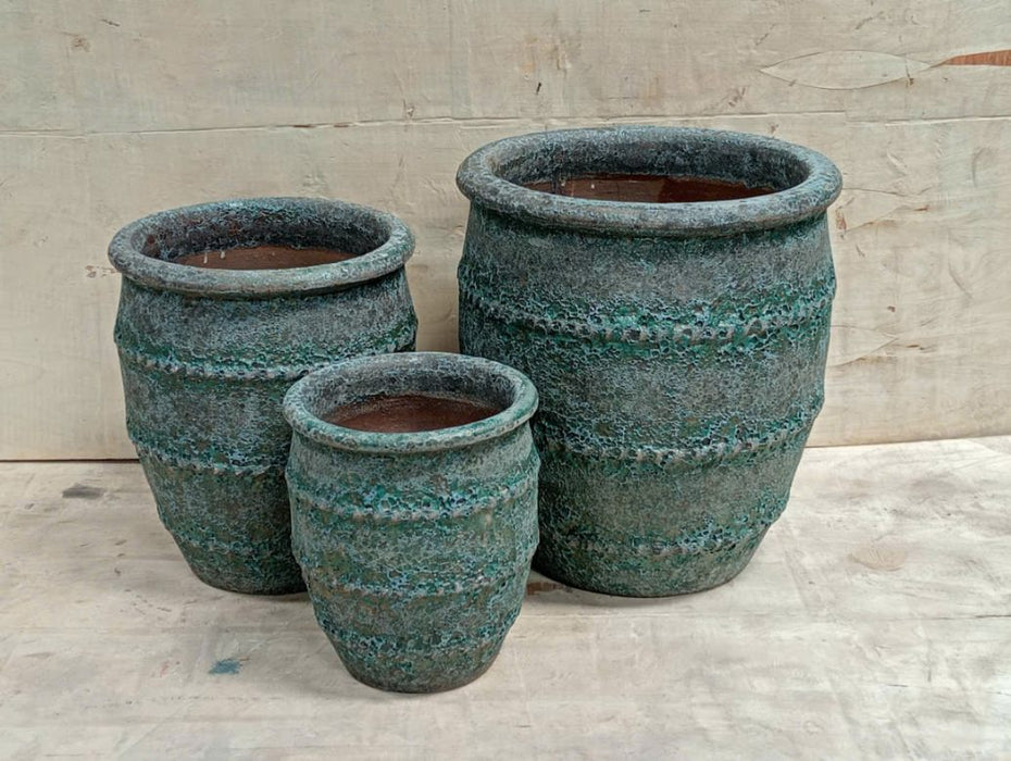 Ceramic Pot CAPPL-1011 Angkor Green (S/3)