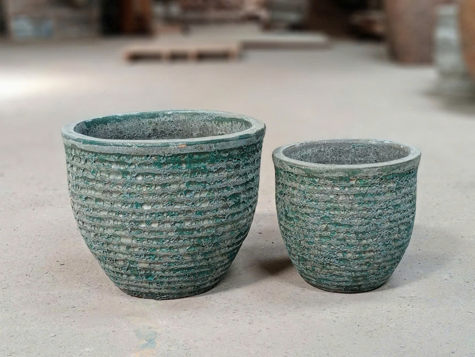 Ceramic Pot CAPPL-10165 Angkor Green (S/4)