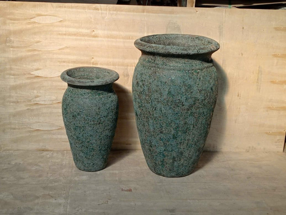 Ceramic Pot CAPPL-10244 Angkor Green  (S/2)