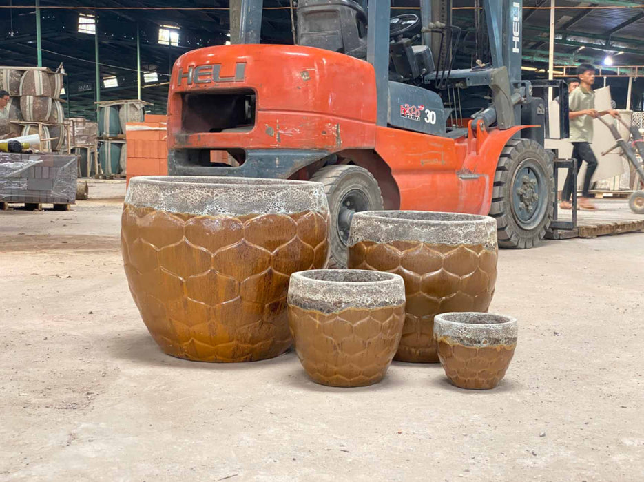 Ceramic Pot CAPPL-10237 Angkor Honey (S/4)