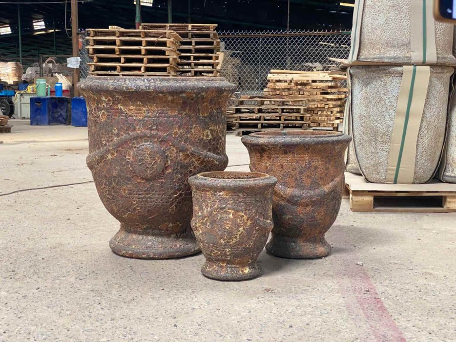 Ceramic Pot CAPPL-10275  Angkor Brown  (S/3)