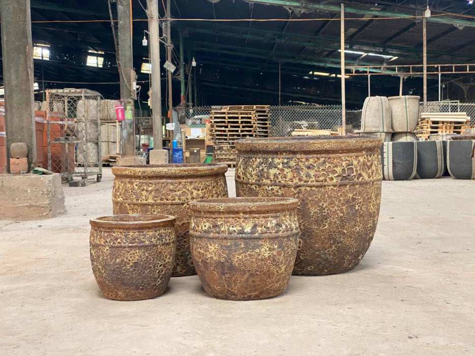Ceramic Pot CAPPL-1144 Angkor Brown (S/4)