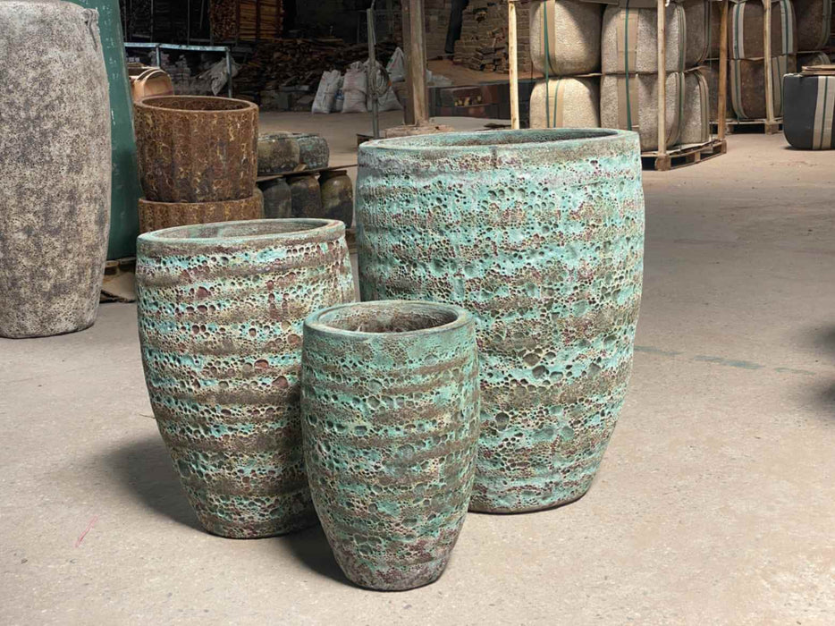 Ceramic Pot CAPPL-1064 Angkor Green Mist (S/3)