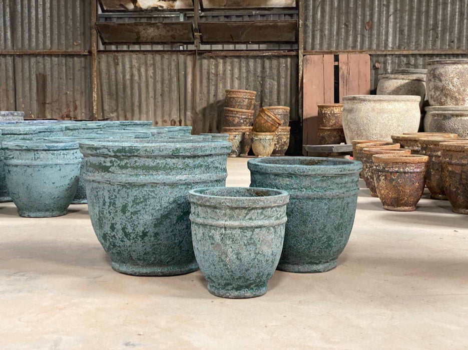 Ceramic Pot CAPPL-1161 Angkor Green (S/3)
