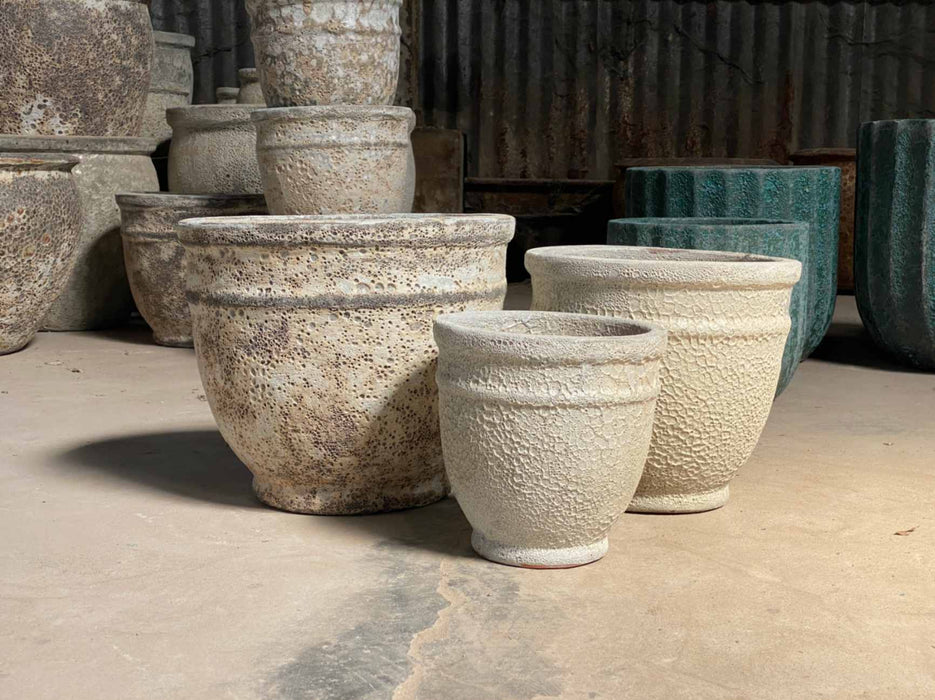 Ceramic Pot CAPPL-1161 Angkor Cream (S/3)