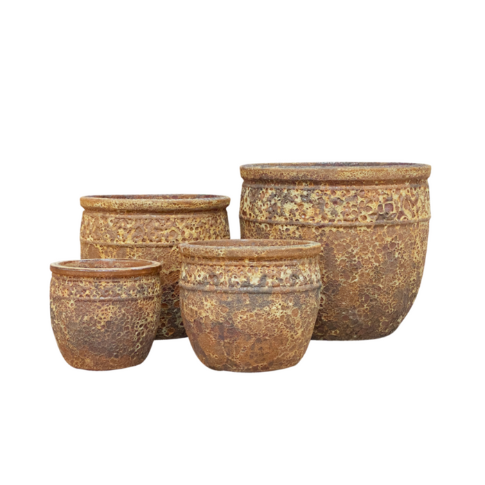 Ceramic Pot CAPPL-1144 Angkor Brown (S/4)