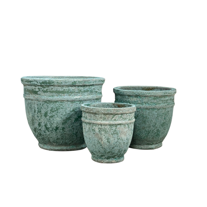 Ceramic Pot CAPPL-1161 Angkor Green (S/3)