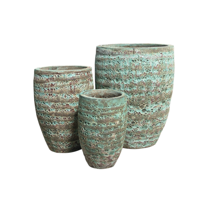 Ceramic Pot CAPPL-1064 Angkor Green Mist (S/3)