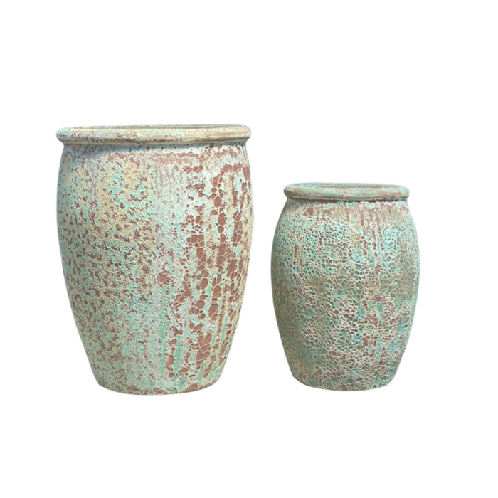 Ceramic Pot CAPPL-1095 Angkor Green Mist (S/2)