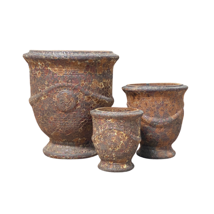 Ceramic Pot CAPPL-10275  Angkor Brown  (S/3)