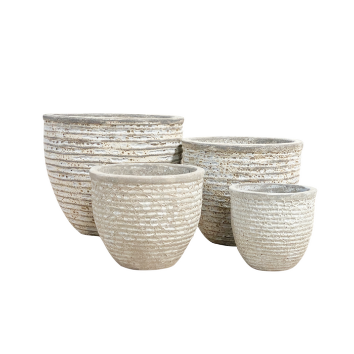 Ceramic Pot CAPPL-10165 Angkor Cream (S/4)