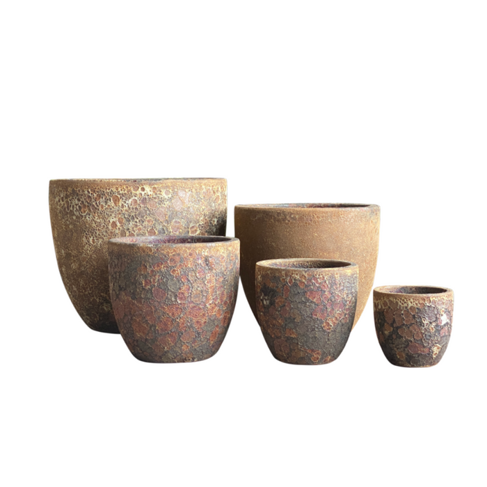 Ceramic Pot CAPPL-10209 Angkor Brown (S/5)