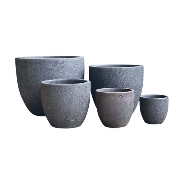 Ceramic Pot CAPPL-10209 Angkor black (S/5)