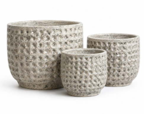 Ceramic Pot CAPPL-1172 Angkor Cream (S/3)