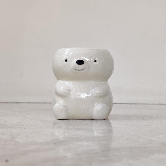 Sleepy Sloth Ceramic Planter