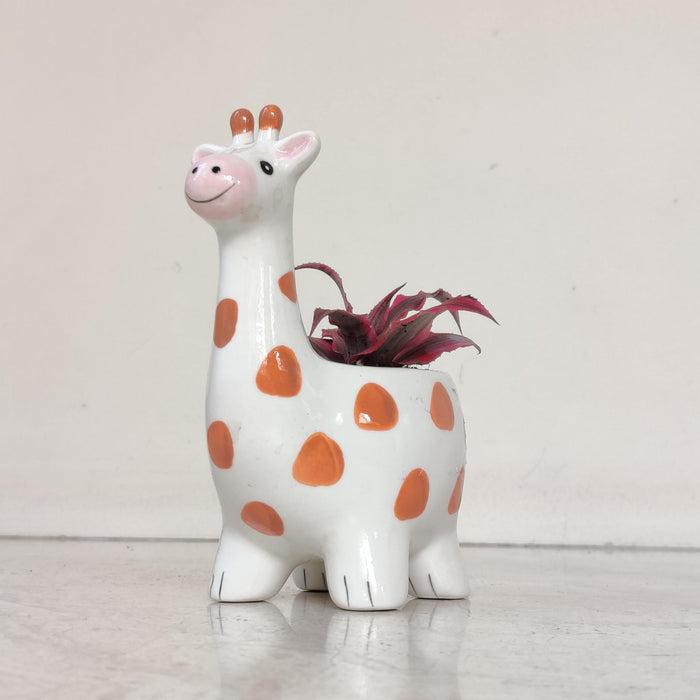 Happy Giraffe Ceramic Planter