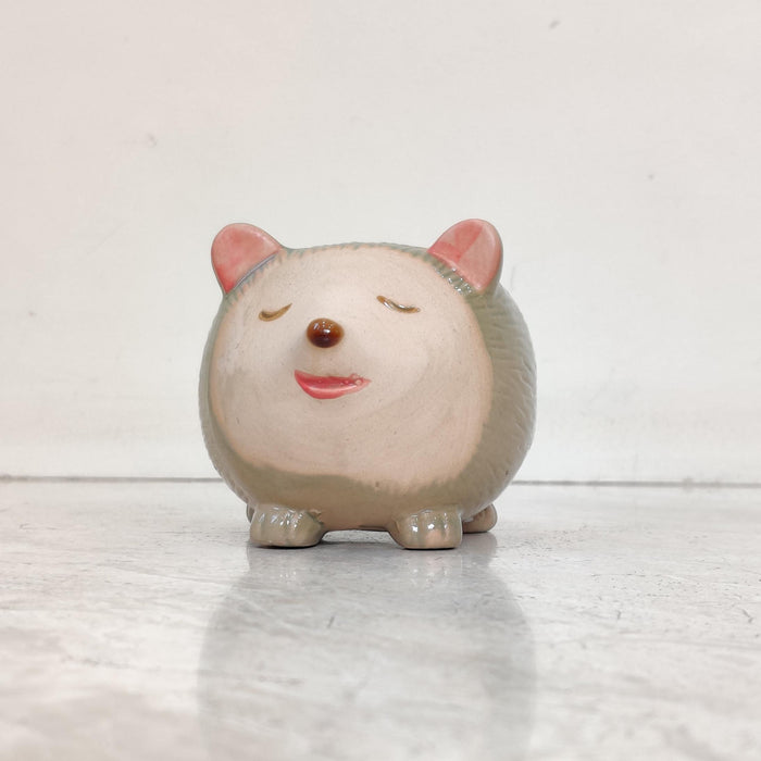 Smiling Hedgehog Ceramic Planter