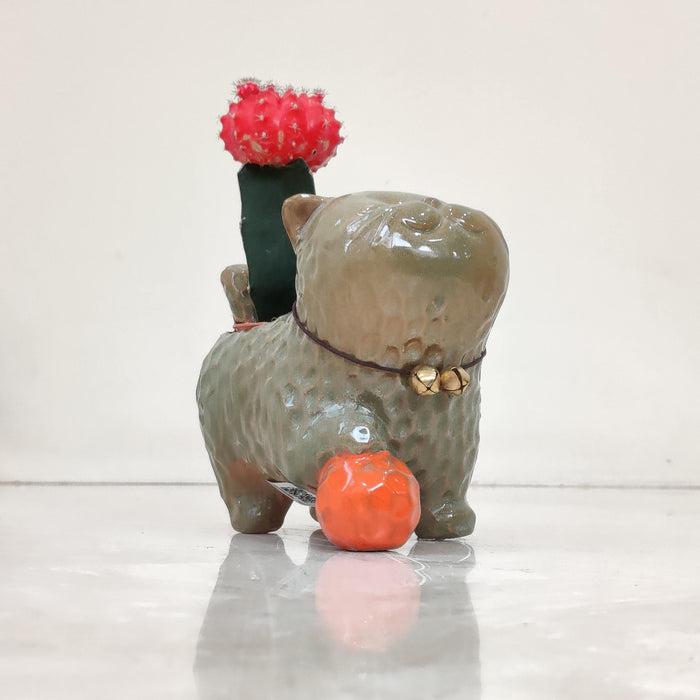 Lucky Cat Ceramic Planter