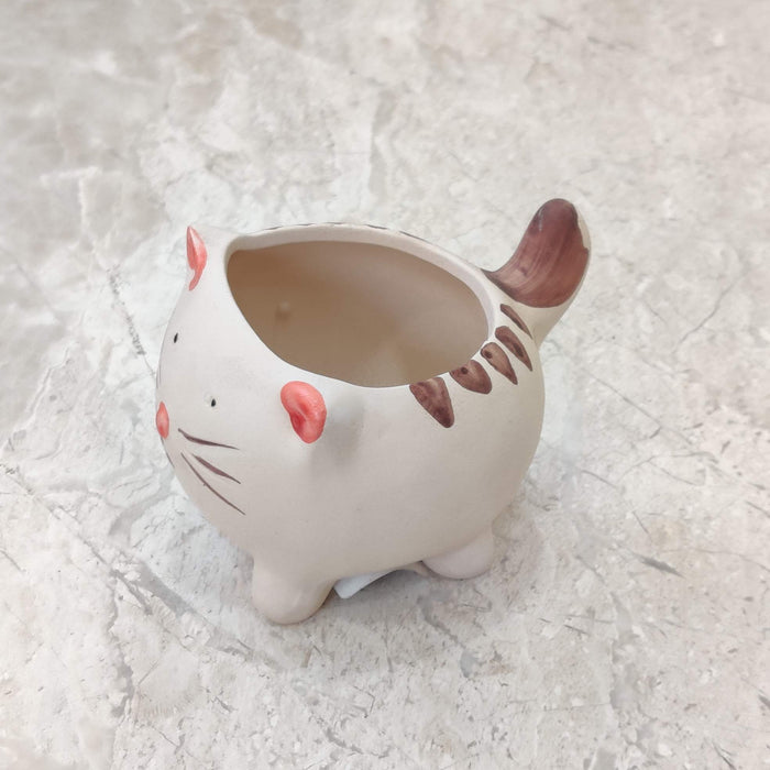 Cute Kitty Ceramic Planter