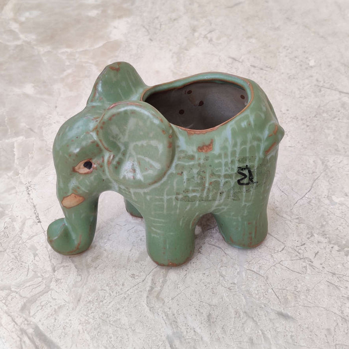 Royal Elephant Ceramic Planter