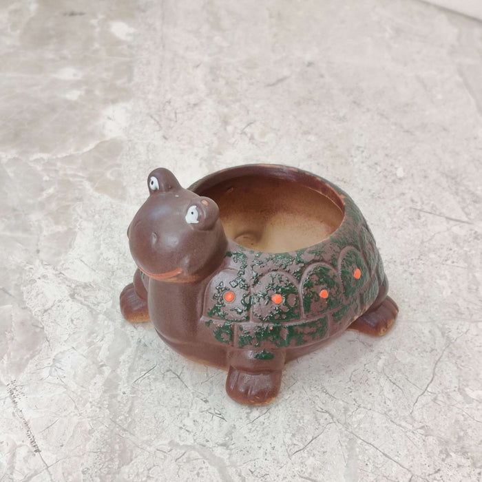 Happy Turtle Ceramic Planter