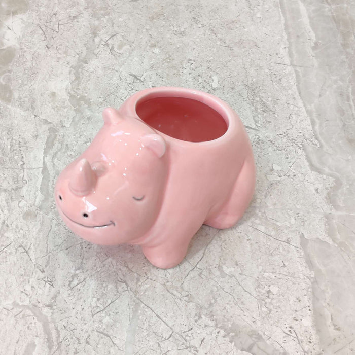 Blush Rhino Ceramic Planter