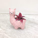 Premium pink alpaca ceramic planter ideal for succulents and air plants