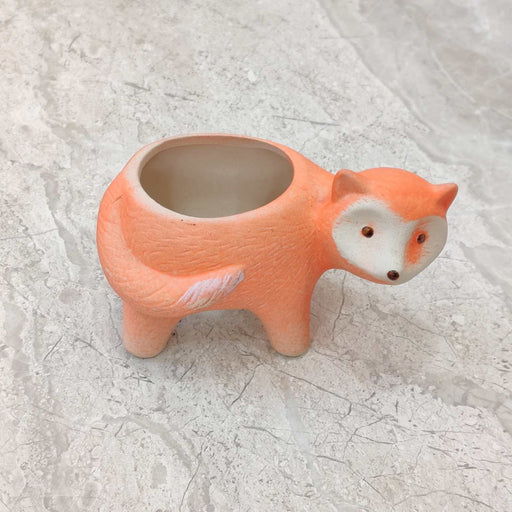 Fox ceramic planter for home and office decor