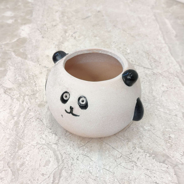 Panda ceramic planter for home and office decor