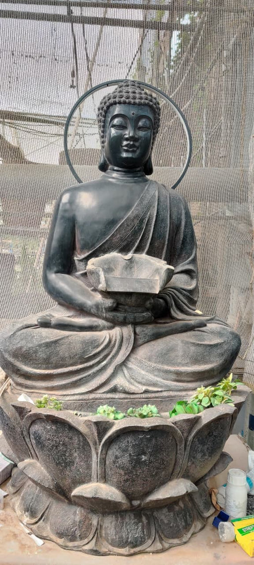 Weather resistant Buddha statue suitable for outdoor garden decor