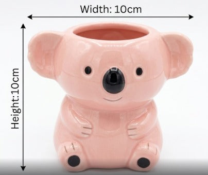 Koala Ceramic Planter | Mini Succulent Pot (Orange)