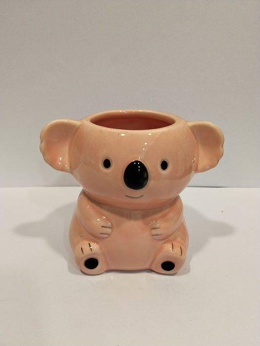 Koala Ceramic Planter | Mini Succulent Pot (Orange)