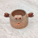 Ceramic cheerful crab pot for tabletop and beach house decor
