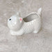 Cute white kitten ceramic planter for home and office decor