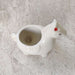 Royal white horse ceramic pot for tabletop and shelf display
