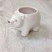 Decorative polar bear ceramic pot for tabletop and shelf display