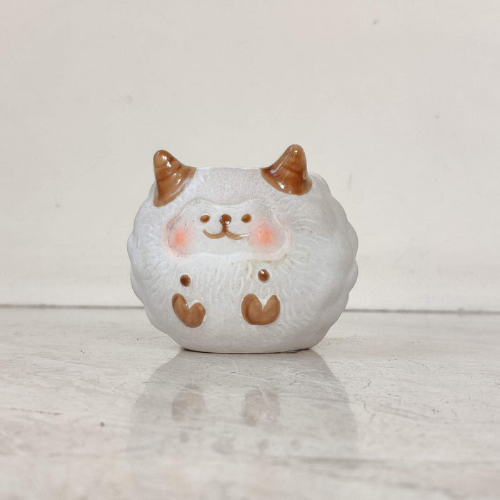Fluffy Highland Cow Ceramic Planter