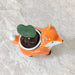 Charming fox ceramic planter gift for plant lovers and home decor enthusiasts