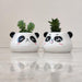 Cheeky panda face ceramic planter gift for plant