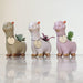 Cute glazed alpaca ceramic planter for home and office decor