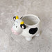 Happy dairy cow ceramic planter for succulents and small indoor plants