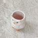 Decorative pearl white owl ceramic pot for tabletop and shelf display