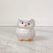 Pearl white owl ceramic planter for succulents and small indoor plants