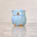 Sleepy owl ceramic planter for succulents and small indoor plants
