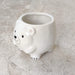 Decorative standing polar bear ceramic pot for tabletop display