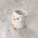 White owl ceramic planter for home and office decor