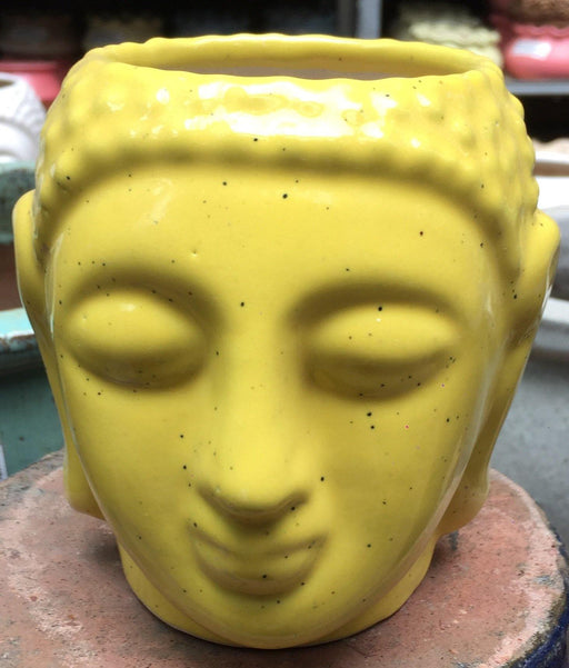 Buddha Small Yellow Dotted Ceramic Pot 