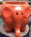 Orange Elephant Ceramic Pot