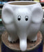 Grey Elephant Ceramic Planter - Modern Home Decor